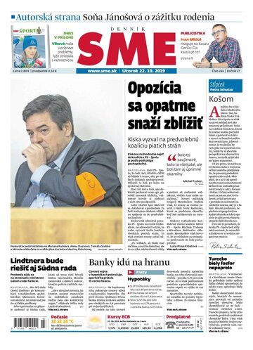 Obálka e-magazínu SME 22.10.2019
