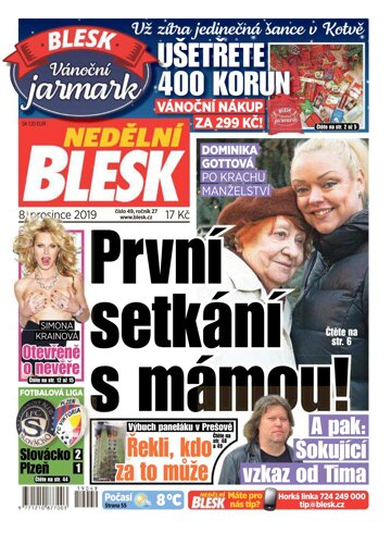 Obálka e-magazínu Nedělní Blesk 8.12.2019