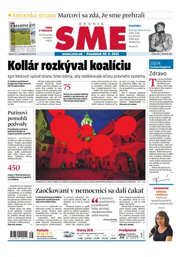 Obálka e-magazínu SME 20-9-2021