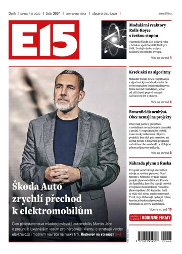 Obálka e-magazínu E15 7.9.2022