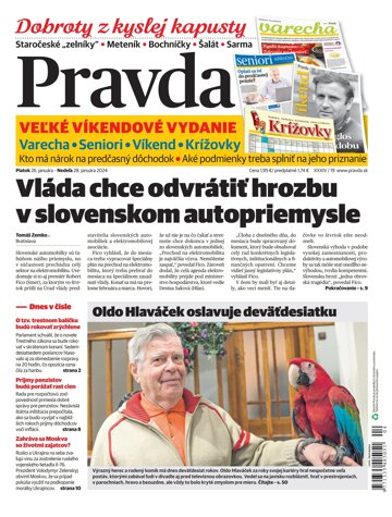 Obálka e-magazínu Pravda 26. 01. 2024