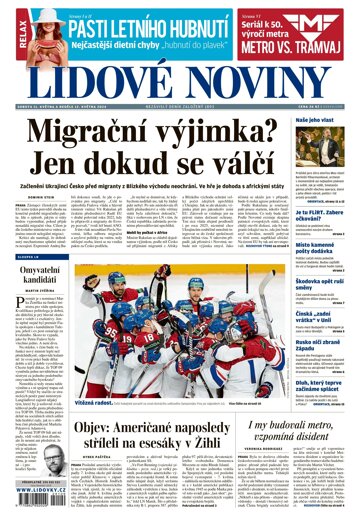 Obálka e-magazínu Lidové noviny 11.5.2024