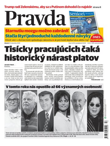 Obálka e-magazínu Pravda 30. 12. 2025