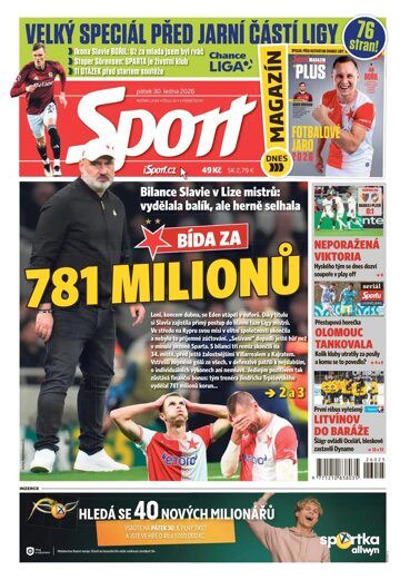 Obálka e-magazínu Sport 30.1.2026