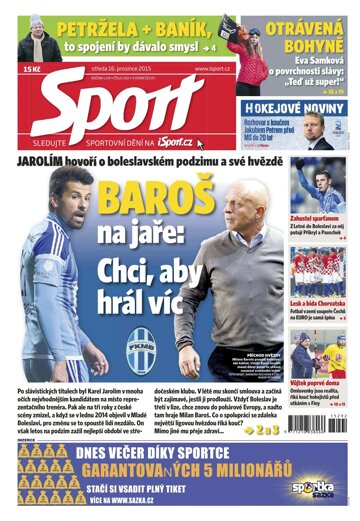 Obálka e-magazínu Sport 16.12.2015