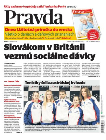 Obálka e-magazínu Pravda 3. 2. 2016