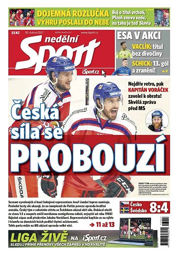 Obálka e-magazínu Nedělní Sport 30.4.2017