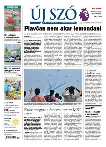 Obálka e-magazínu Új Szó 15.8.2017