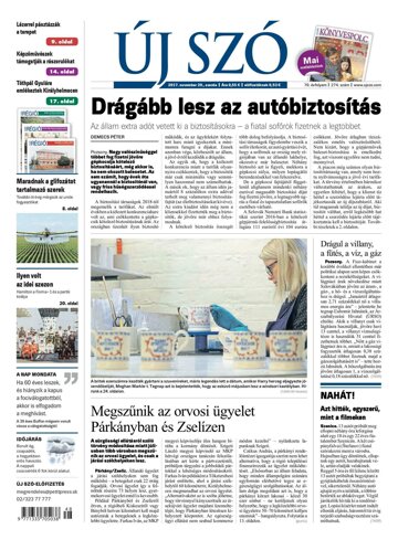 Obálka e-magazínu Új Szó 29.11.2017