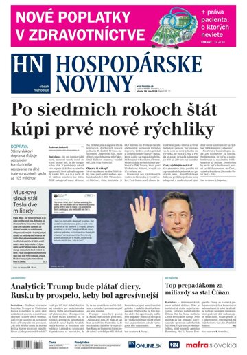 Obálka e-magazínu Hospodárske noviny 18.07.2018