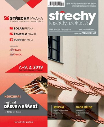 Obálka e-magazínu Střechy-Fasády-Izolace 1/2019
