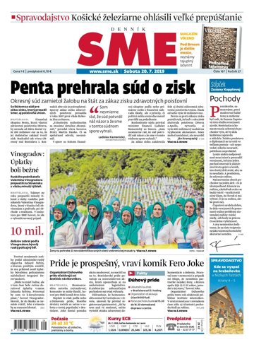 Obálka e-magazínu SME 20.7.2019