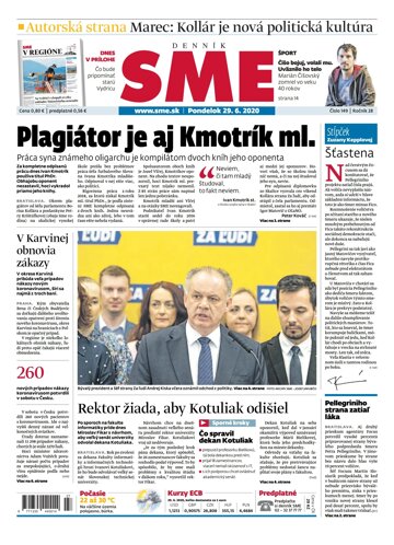 Obálka e-magazínu SME 29.6.2020