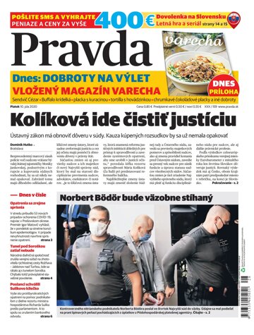 Obálka e-magazínu Pravda 10. 7. 2020