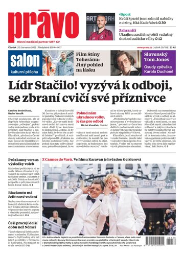 Obálka e-magazínu Deník Právo 10.7.2025