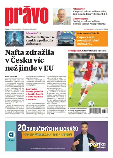 Obálka e-magazínu Deník Právo 24.7.2026
