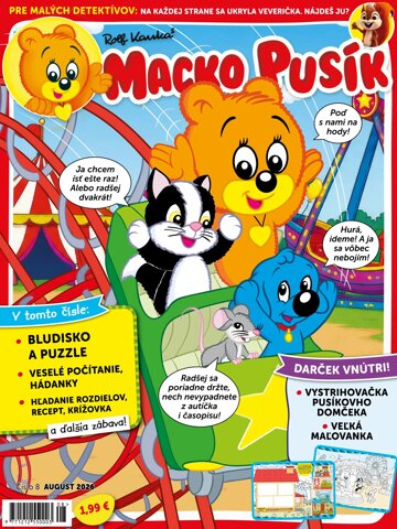 Obálka e-magazínu Macko Pusík 8/2026