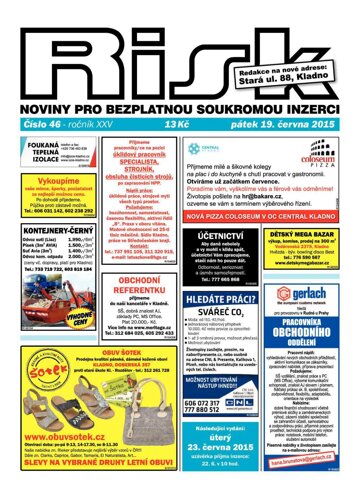 Obálka e-magazínu Risk 46/2015