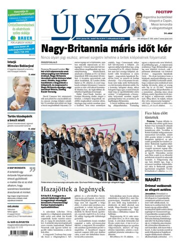Obálka e-magazínu Új Szó 28.6.2016