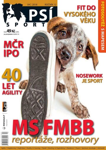 Obálka e-magazínu Psí sporty 4/2018