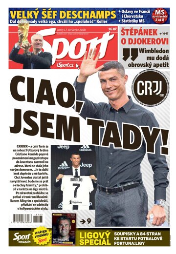 Obálka e-magazínu Sport 17.7.2018