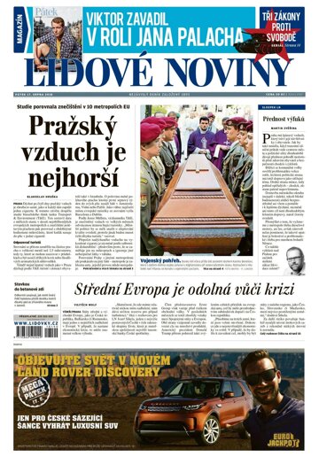 Obálka e-magazínu Lidové noviny 17.8.2018