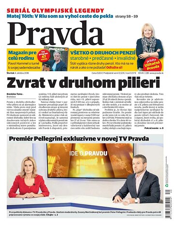 Obálka e-magazínu Pravda 4. 10. 2018