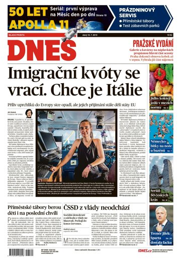 Obálka e-magazínu MF Dnes 16.7.2019