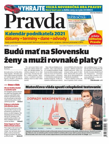 Obálka e-magazínu Pravda 12. 1. 2020