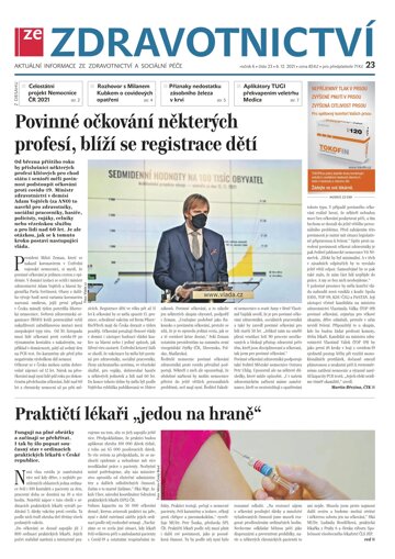 Obálka e-magazínu Ze Zdravotnictví 23/2021