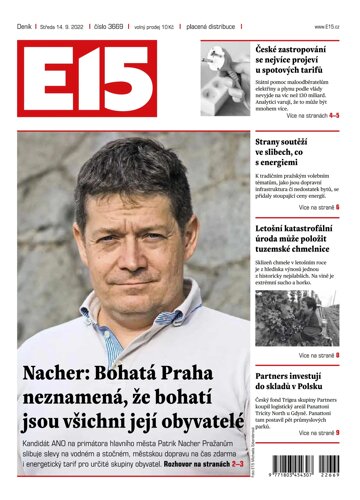 Obálka e-magazínu E15 14.9.2022