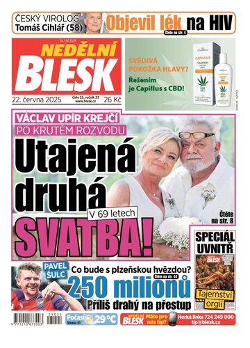 Obálka e-magazínu Nedělní Blesk 22.6.2025