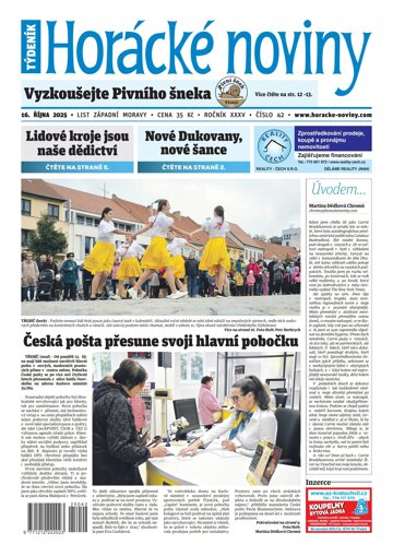 Obálka e-magazínu Horácké Noviny 42/2025
