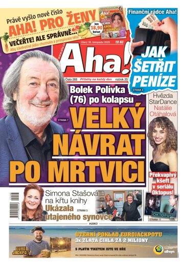 Obálka e-magazínu AHA! 18.11.2025