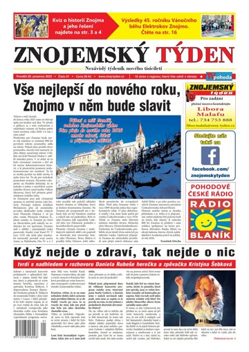 Obálka e-magazínu Znojemský týden 1/2026