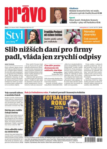 Obálka e-magazínu Deník Právo 24.3.2026