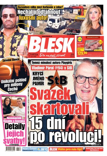 Obálka e-magazínu Blesk 13.8.2026