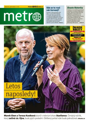 Obálka e-magazínu deník METRO 15.9.2026