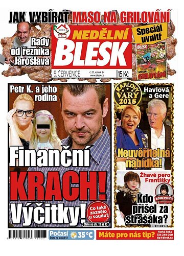 Obálka e-magazínu Nedělní Blesk 5.7.2015