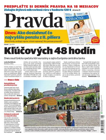 Obálka e-magazínu Pravda 7. 7. 2015