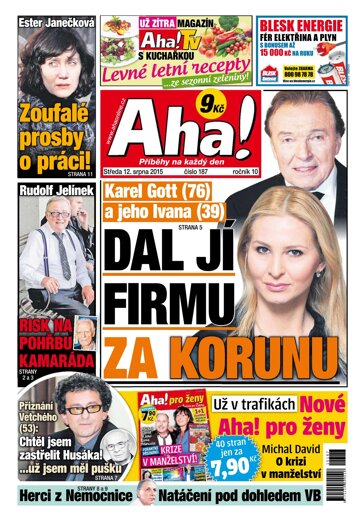 Obálka e-magazínu AHA! 12.8.2015