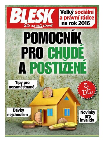 Obálka e-magazínu Blesk - Pomocník pro chudé a postižené 8.2.2016