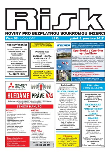 Obálka e-magazínu Risk 96/2017