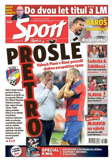 Obálka e-magazínu Sport 4.10.2018