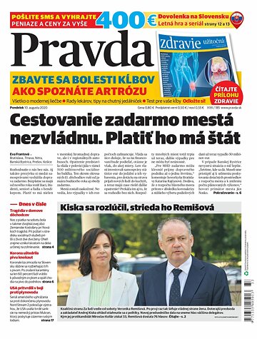 Obálka e-magazínu Pravda 10. 8. 2020