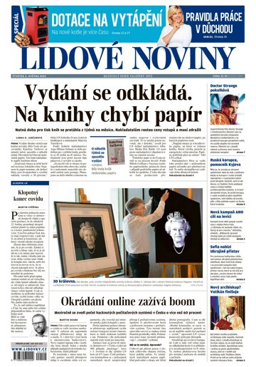 Obálka e-magazínu Lidové noviny 5.5.2022