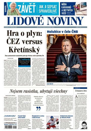 Obálka e-magazínu Lidové noviny 12.5.2022