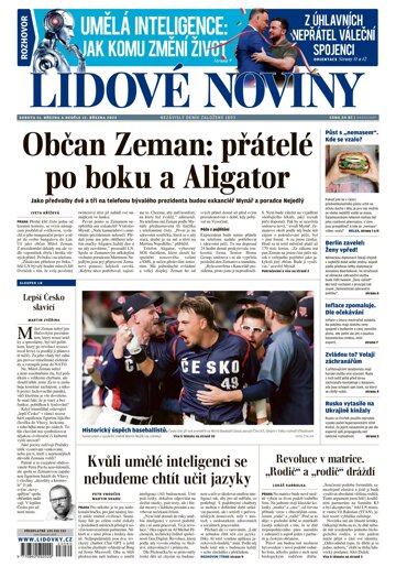 Obálka e-magazínu Lidové noviny 11.3.2023