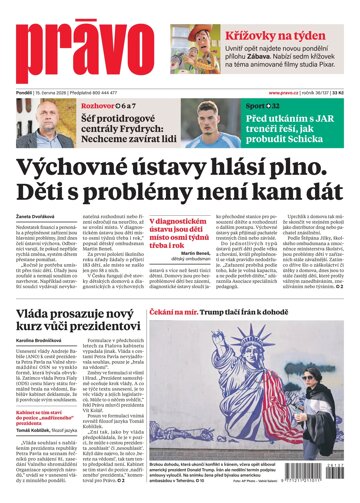 Obálka e-magazínu Deník Právo 15.6.2026