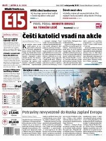 Obálka e-magazínu E15 8.8.2014